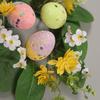 Easter Egg Flower Wreath Artificial Flowers Butterfly Candlestick Wreaths Garland Candle Holder Ring Table Home Party Decoration