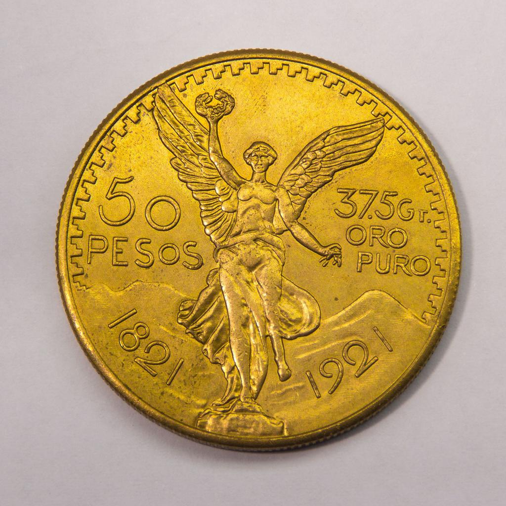1921 Mexická 50 peso pamětní mince, lze foukat, stříbrný dolar, sběratelská
