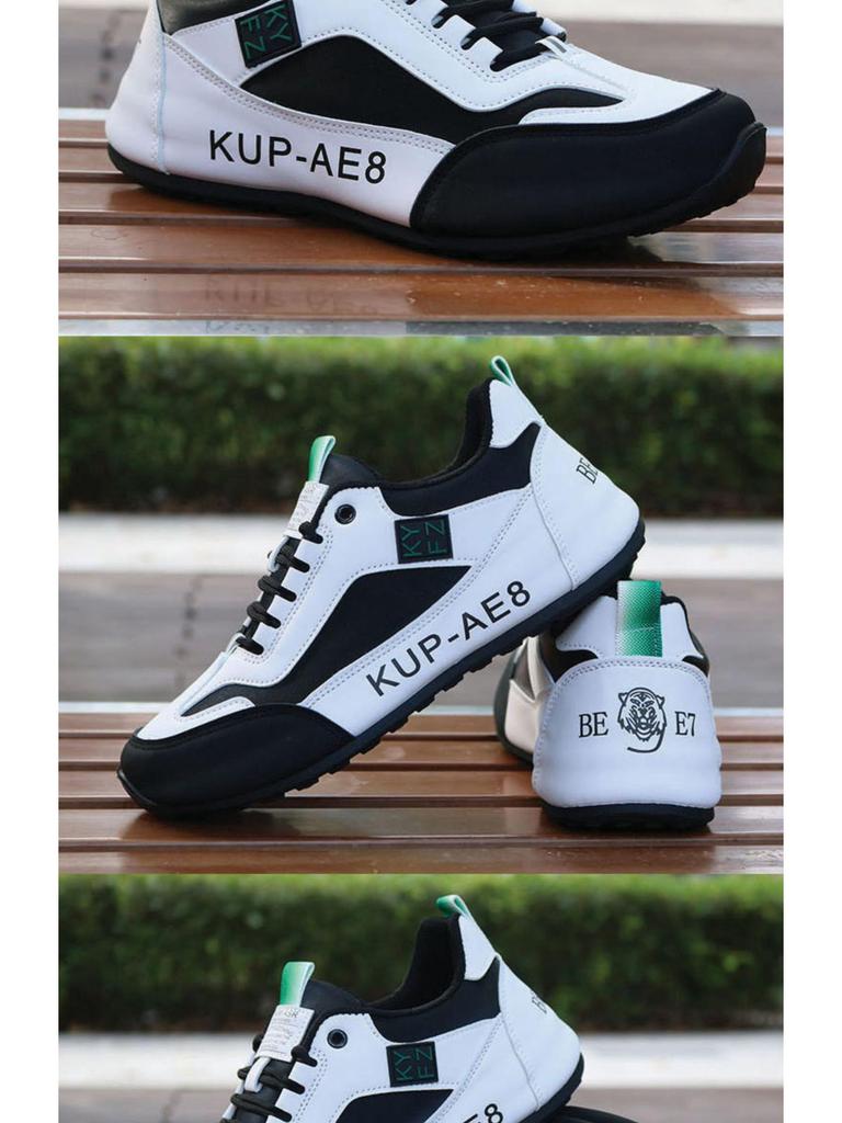 Brand Men's 2025 Waterproof Leather Sneakers - Non-Slip, Versatile Casual Shoes for Spring and Autumn