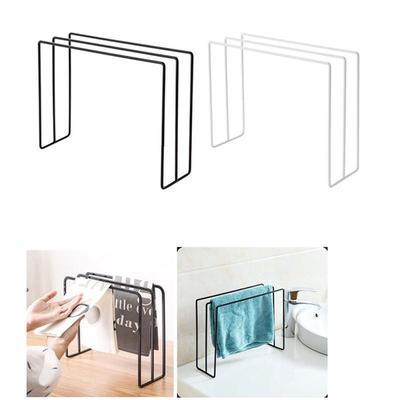 Kitchen Countertop Dishcloth Drying Rack Iron Dishcloth Towel Holder Dish Rag Storage Hanger
