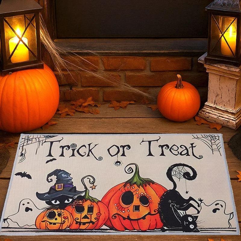 

Halloween Pumpkin Doormat Halloween Theme Party Decoration Kids Favor Pumpkin Ghost Doormat Trick or Treat Party Supplies 40X60CM