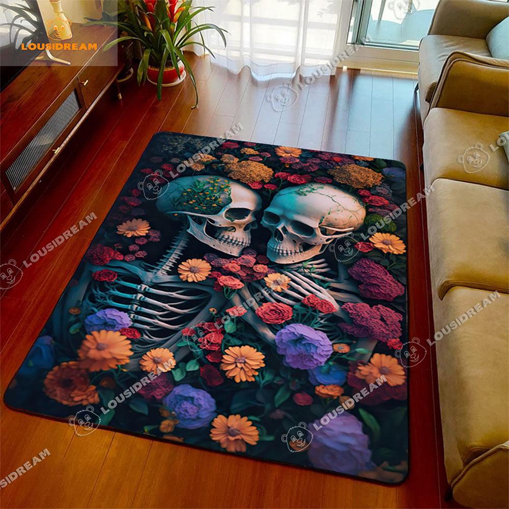 

Ковер с черепом и цветами для любителей моды Коврик Art of Death
