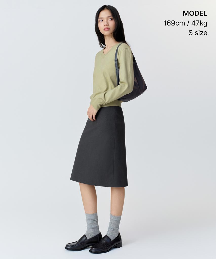 MUSINSA STANDARD WOMAN Women'S Essential V-Neck Knit [Pale Green]