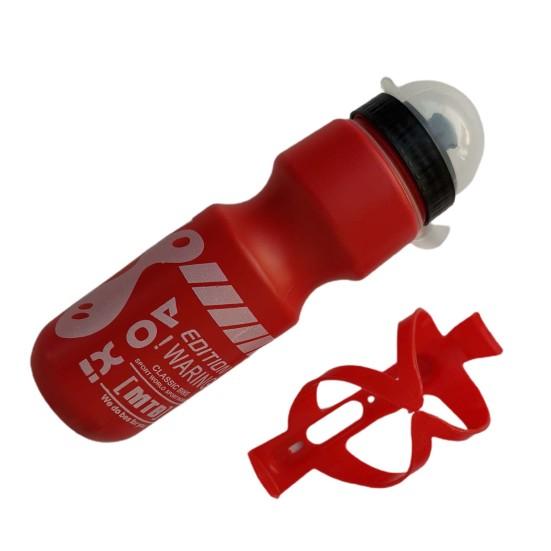 1 Набор 750 мл Велосипедная бутылка Прочный Пыленепроницаемый Пластик Нескользящая Ручка Велосипедная бутылка красный