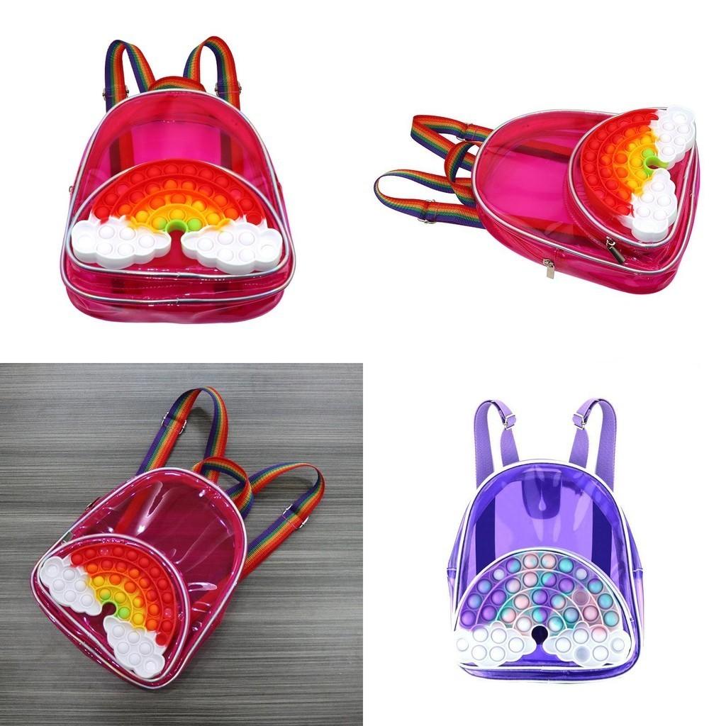 Stylish Fidget Backpack Toys Big Size Pop It Shoulder Bag For Ultimate Stress Relief