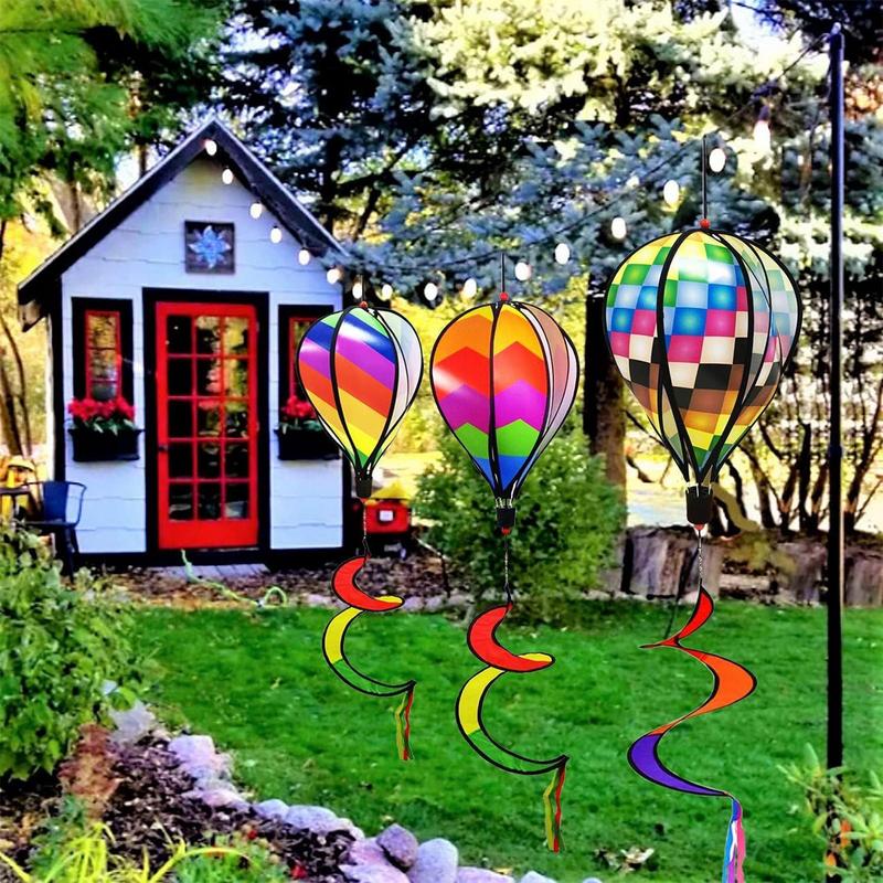 Wind Spinner Decorations Rainbow Pinwheels Whirligigs 3x Rainbow Twisted Decorations Windmills Hangable Windsock Whirlygig