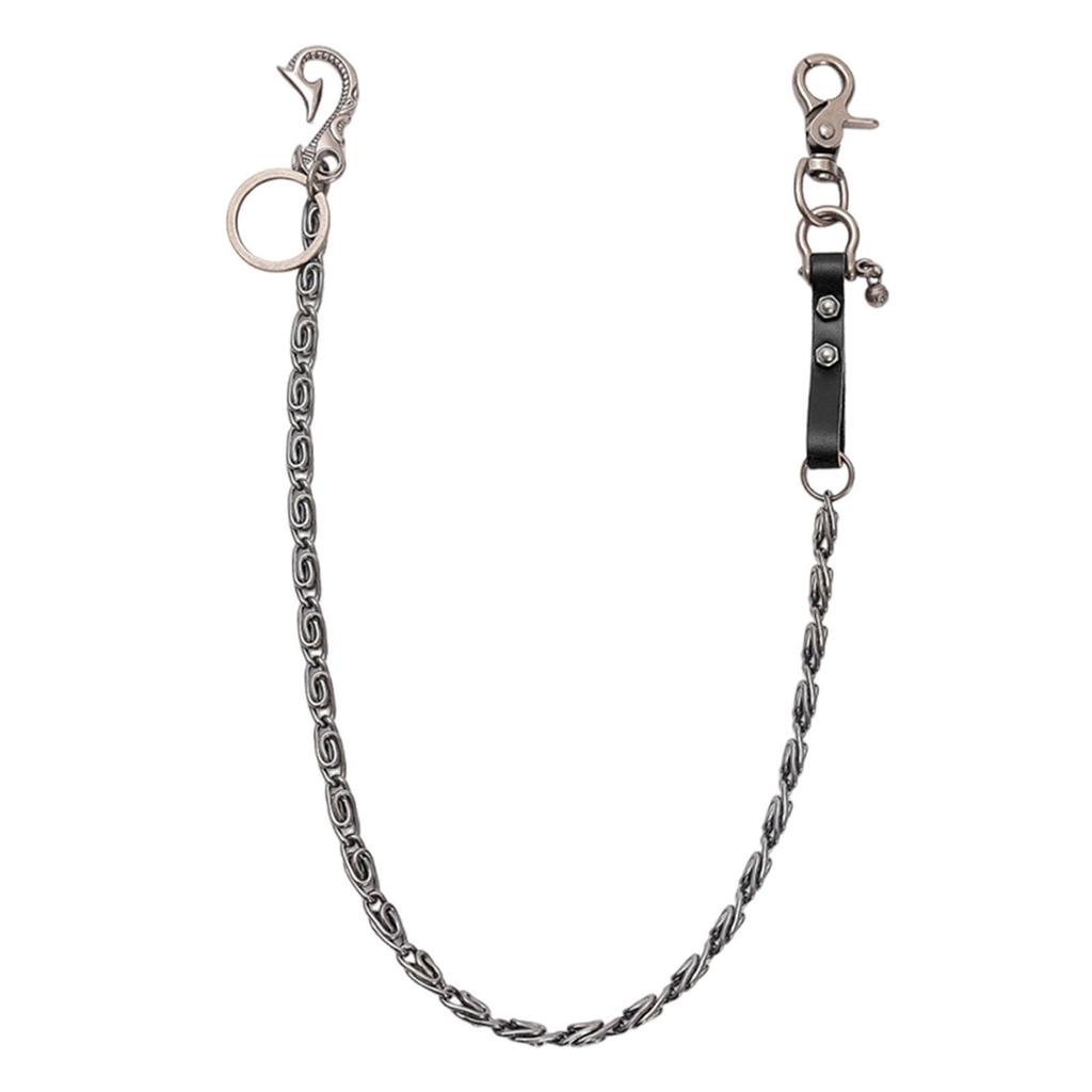 Wallet Chain 70cm Trendy Fashion for Women Girls Streetwear Fans Skaters Black Leather