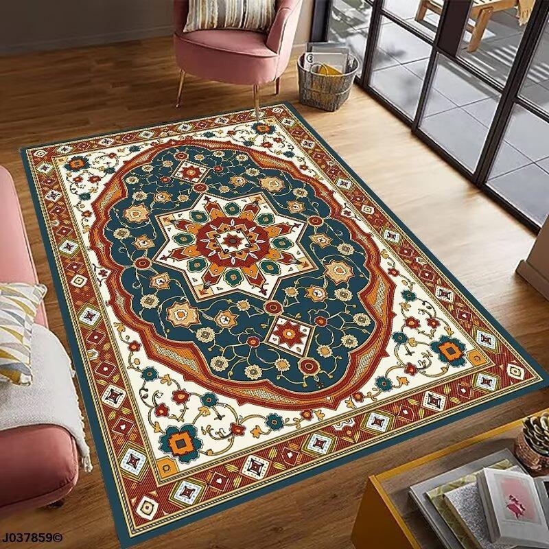 Turkey Persian Bohemian Area Rug Large Carpet Rug for Living Room Bedroom Sofa Doormat Decoration Kid Play Non-slip Floor Mat
