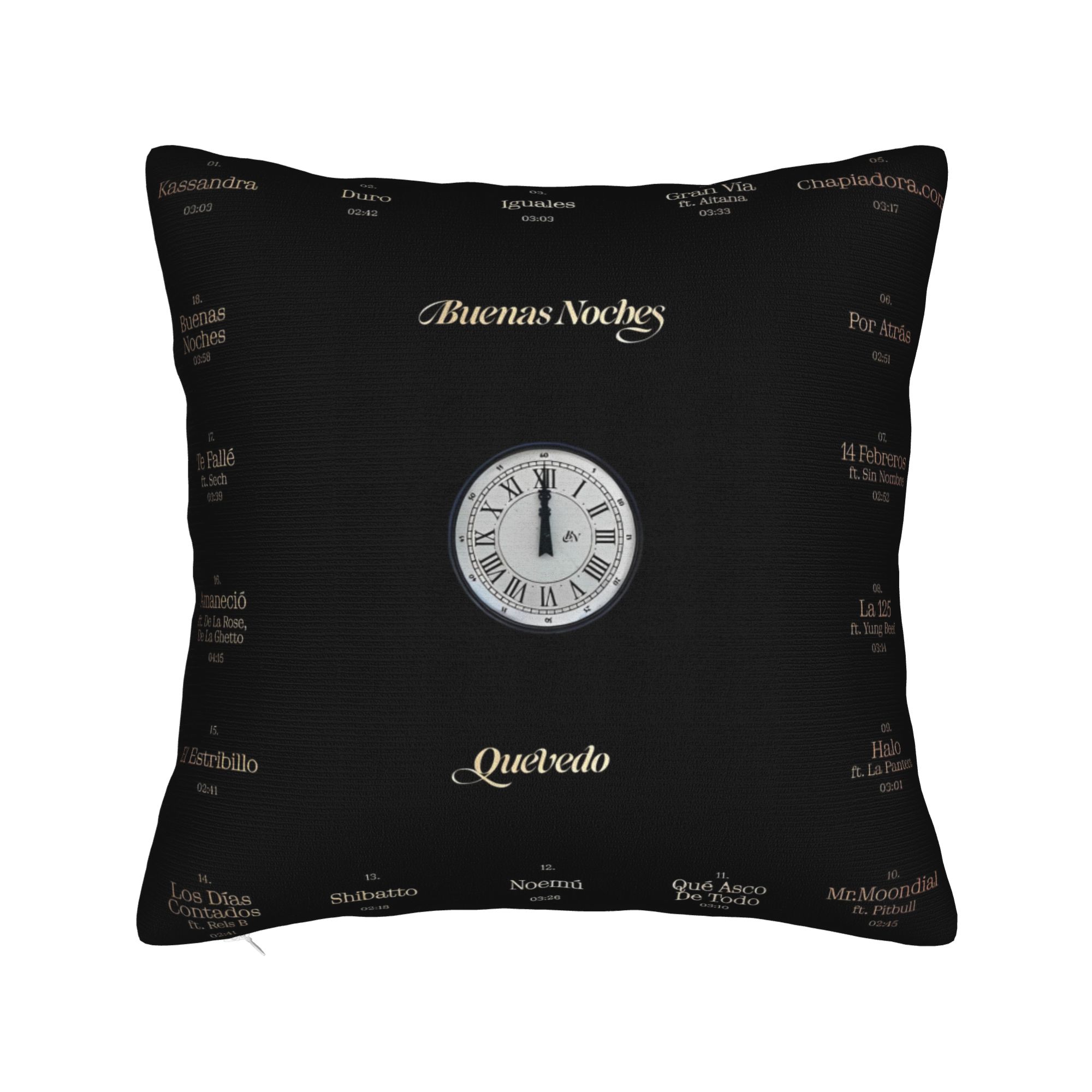 Singer Quevedo Square Pillow Covers Polyester Living Room Reggaeton Latin Pop Latin Trap Cushion Cover Decor Pillowcase 40*40 12x12Inch