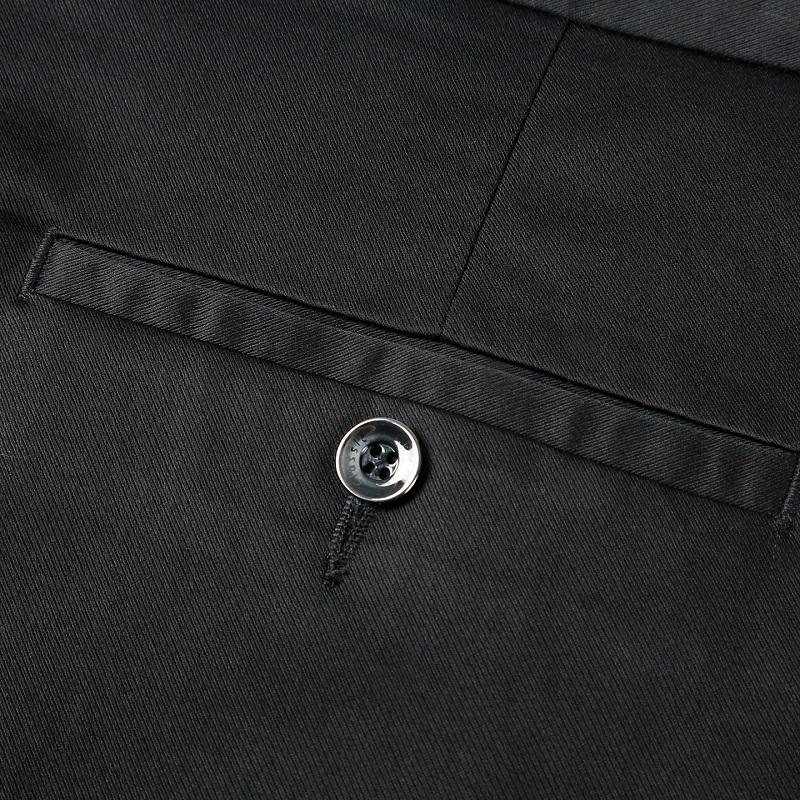 Diagonal mid waist business casual pants for men, solid color simple straight leg pants