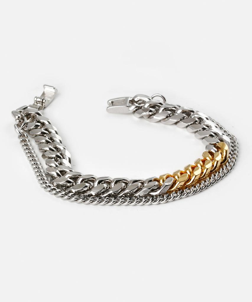 Shoveoff Svb-S1007 Cut Double-Strand Men'S Chain Bracelet