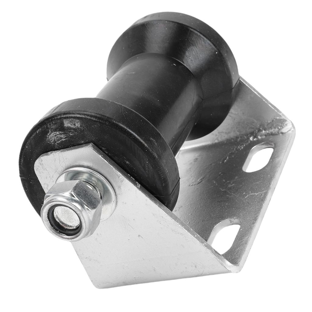 5 Inch Rubber Boat Trailer Roller with Steel Bracket Keel Roller Assembly Kit for Replacement