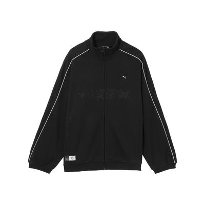 Puma X PHANTACi T7Knit Loose Fit Fleece Lined Stand Collar Jackets & Coats Unisex Black 631402-01