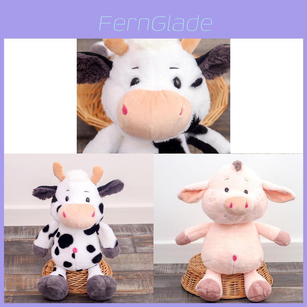 Soft Farm Animal Plush Toy Cow With Pp Cotton Filling For Kids And Teens Gift