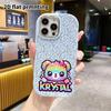 Phone Case: 2D Flat Design Suitable for iPhone 18 17 16 15 14 13 Pro, Couple Style, Rainbow Glitter Little Bear, Christmas and Halloween Gift