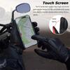 Men Women Leather Motorcycle Gloves Breathable Perforated Riding Touchscreen Compatible Anti-Slip