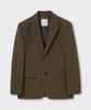 Nonblank Oversized Fit Twill Blazer_Melange Brown