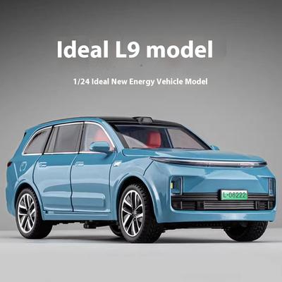 1:24 LEADING IDEAL ONE L9 SUV New Energy Vehicles Alloy Diecast Model Sound & Light Toy Trendy Display Ornament Present For Kids