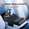 Universal Car Armrest Riser Pad: Multifunctional Storage with Elbow Pad and Cup Holder