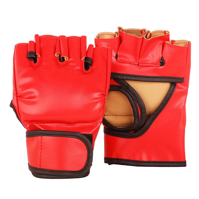 Halbfinger MMA Boxhandschuhe für Erwachsene und Jugendliche für Sanda, Muay Thai, UFC und Training