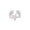 European & American Design Stainless Steel Flower Open Ring - Gold Flower Accessories for Women