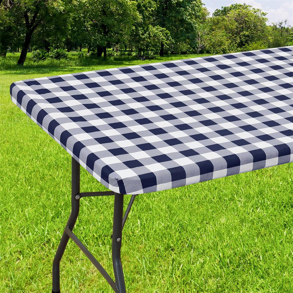 Homaxy Rechteckige Tischdecke Abdeckung Wasserdichte Tischdecke Passend für Klapptische Waschbarer Tischschutz Camping Outdoor 30x72