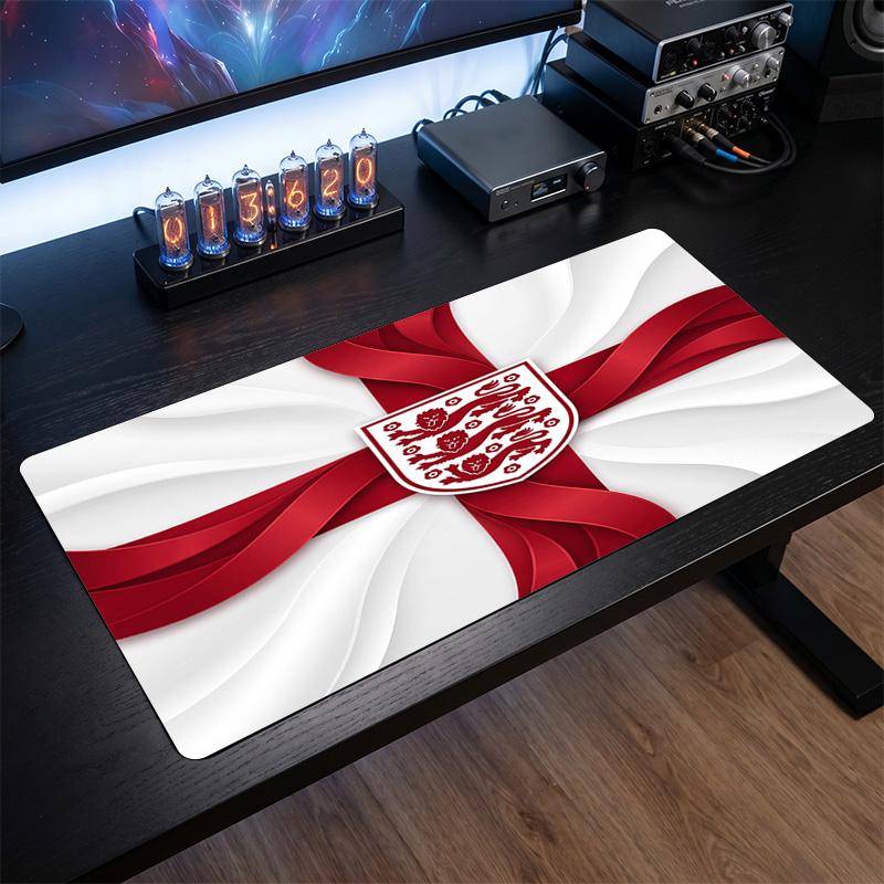 Tappetino Mouse Scudo Calcio Inghilterra, Tappetino da Scrivania Esteso in Gomma Antiscivolo per Gaming Ufficio Laptop Regalo per Fan