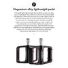 ROCKBROS Bicycle Pedals Left/right Lightweight Pedal 3 Bearings Road Bike Pedal Widened Magnesium Alloy Pedal Ultralight 171G
