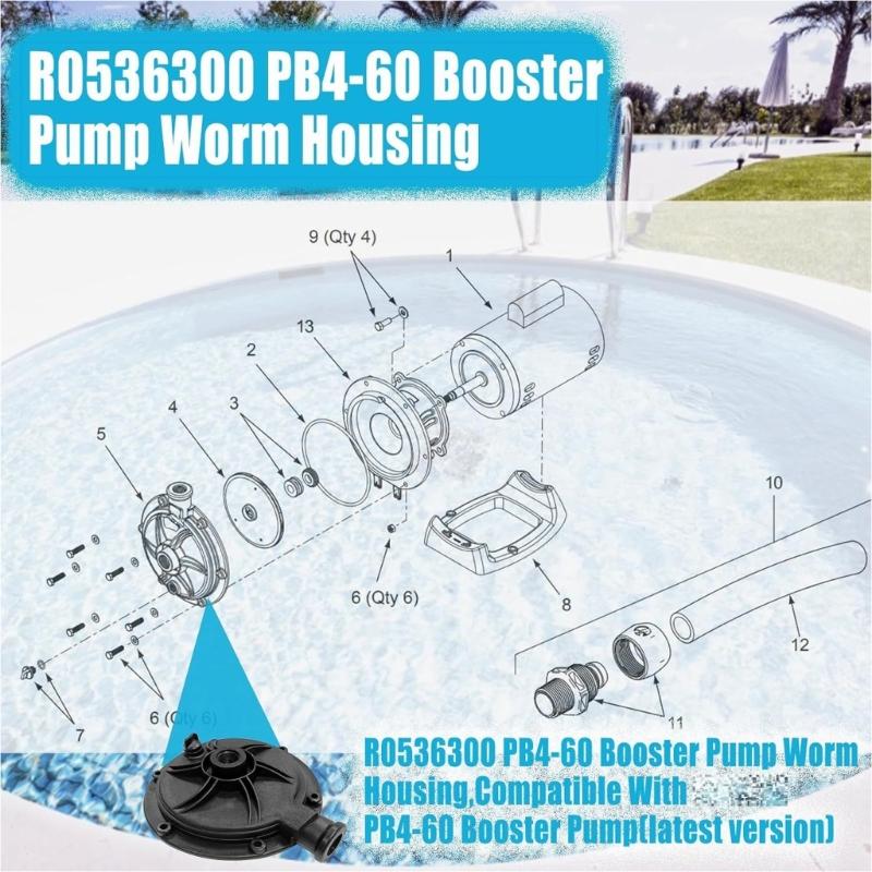 R0536300 Pump Housing Pool Replacement Part Pool Pump Body Plastic Texture Pump Housing Suitable for Pool Circulation