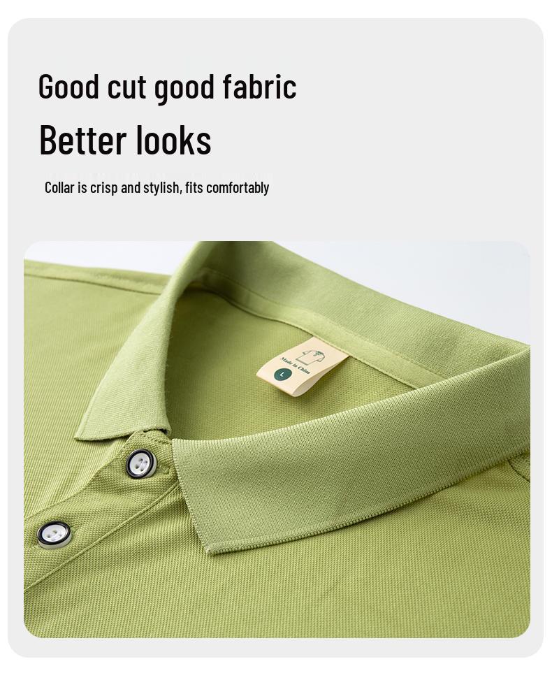 Ice Silk Solid Color Polo: Comfortable Business and Workwear Shirt with Custom Logo Printing