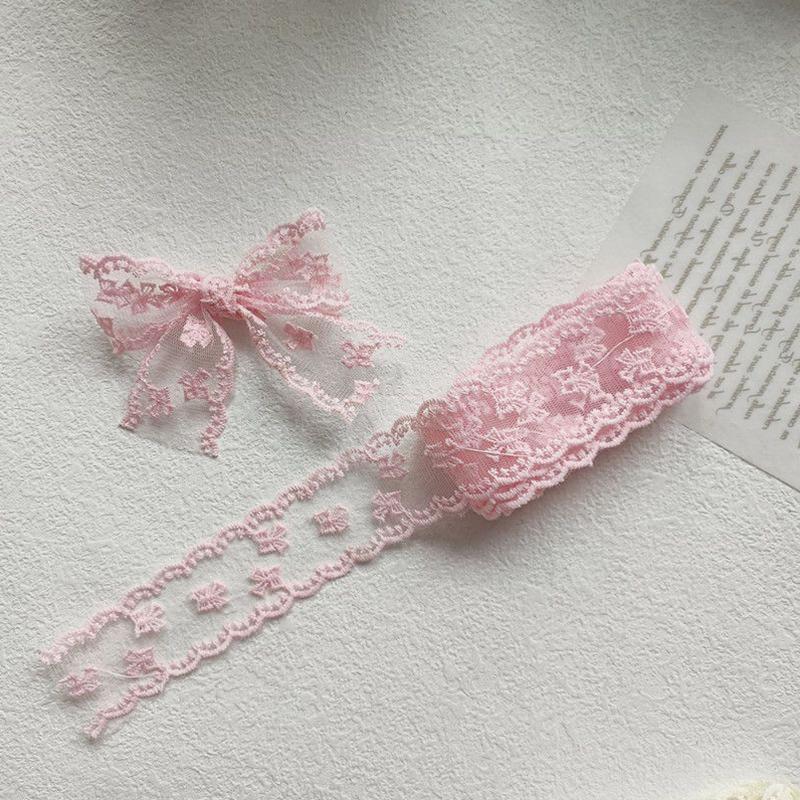 1M Embroidery Lace Trims Ribbon DIY Bow Trimmings Ribbon Gift Packaging Webbing Party Headwear Clothing Sewing Accessories
