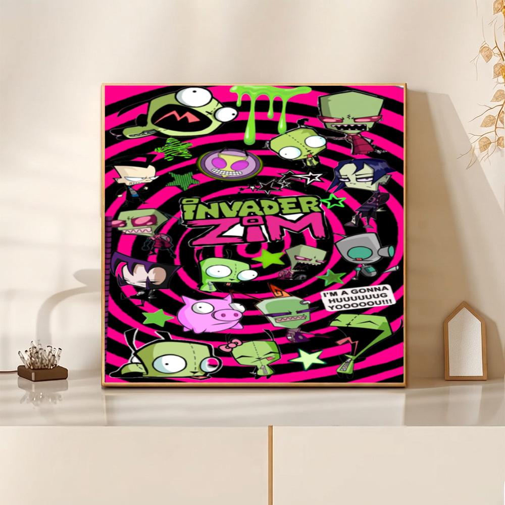 Spooky Cute Zombie Checkerboard 5D Diy Diamond Paintings Mosaic Wall Round Diamond Art Painting Kits Embroidery Crystal Accessories Frameless