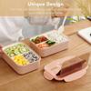 1400ML Plastic Lunch Box With Fork and Spoon 3 Compartment Single-layer  proof Reusable Crisper Portable Sealed   Box for Adults Kids Home Scho