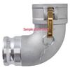 DA90-300 Aluminum Reducing Elbow Lever-Operated Cam Quick Coupling Pipe Fitting