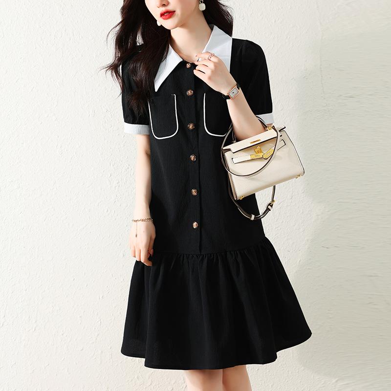 

Женское летнее новое свободное и тонкое модное платье, скрывающее живот и стройнящее M