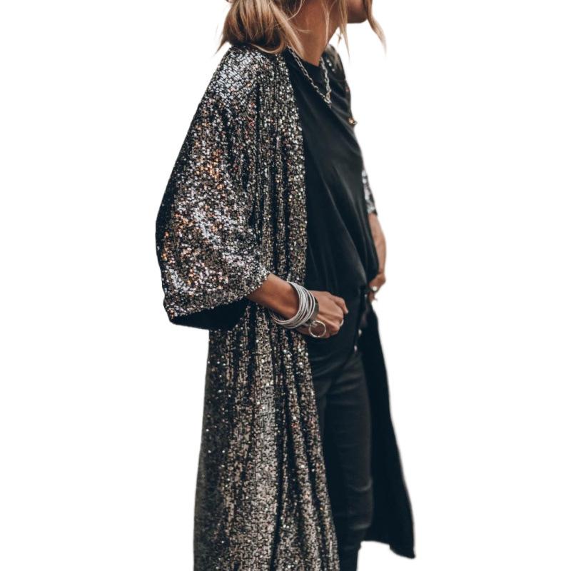 Spring Fashion Sequin Party Cardigan Jacket for Women