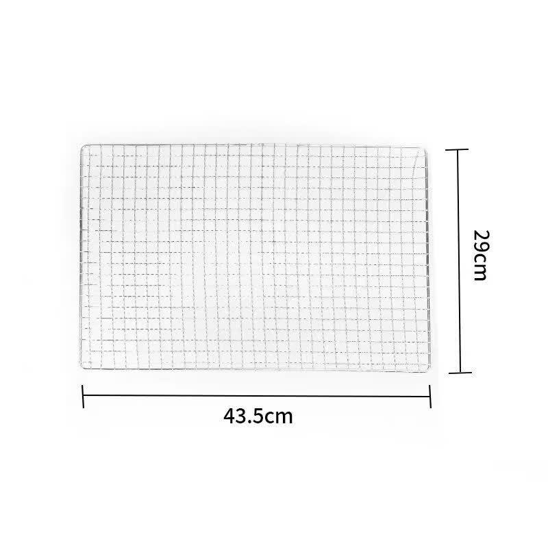 Large Square Stainless Steel BBQ Grill Net 5-Piece Set