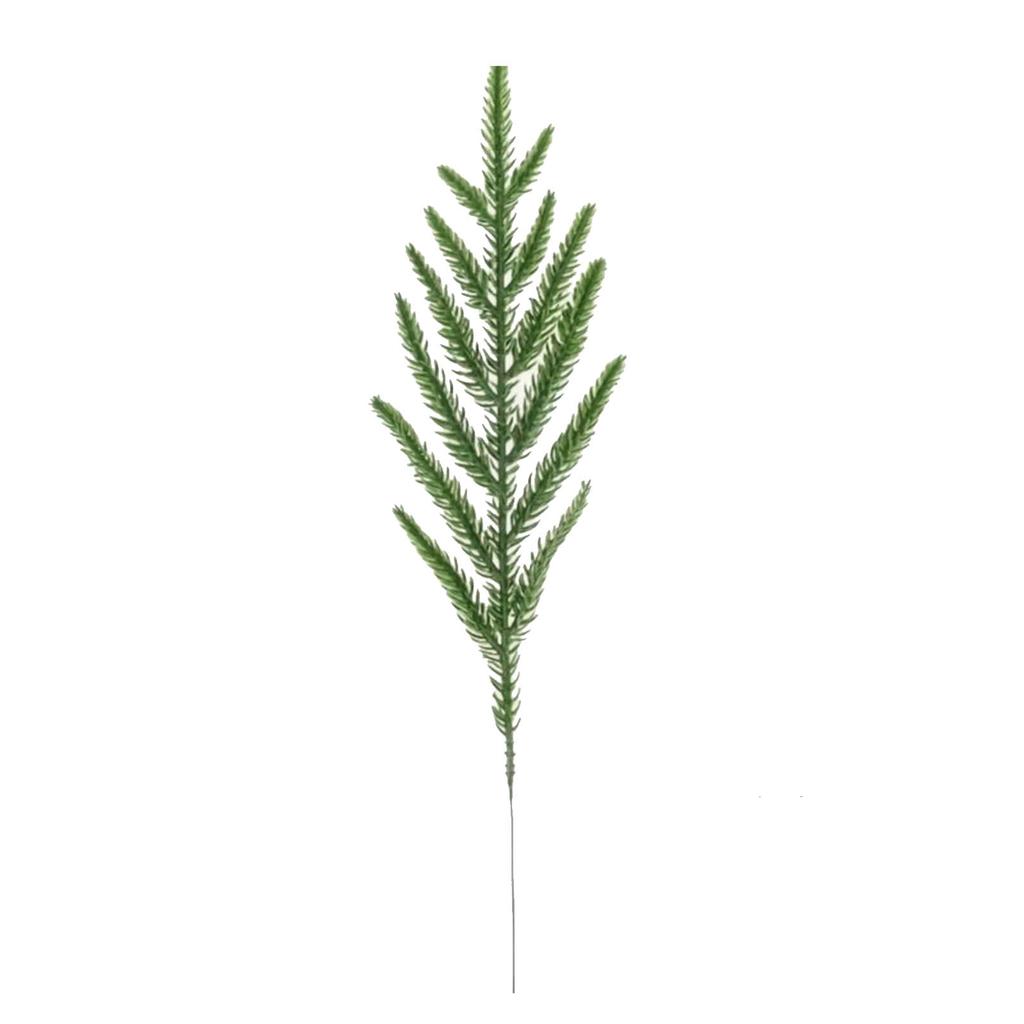 Christmas Decoration Norfolk Simulation Needles, Red , Green Plants, Cuttings, DIY Matching Ornaments