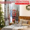 2D Flat Printing  2pcs London Journey Fashionable Popular Curtains Durable Polyester Curtains Thermal Insulation   and Room