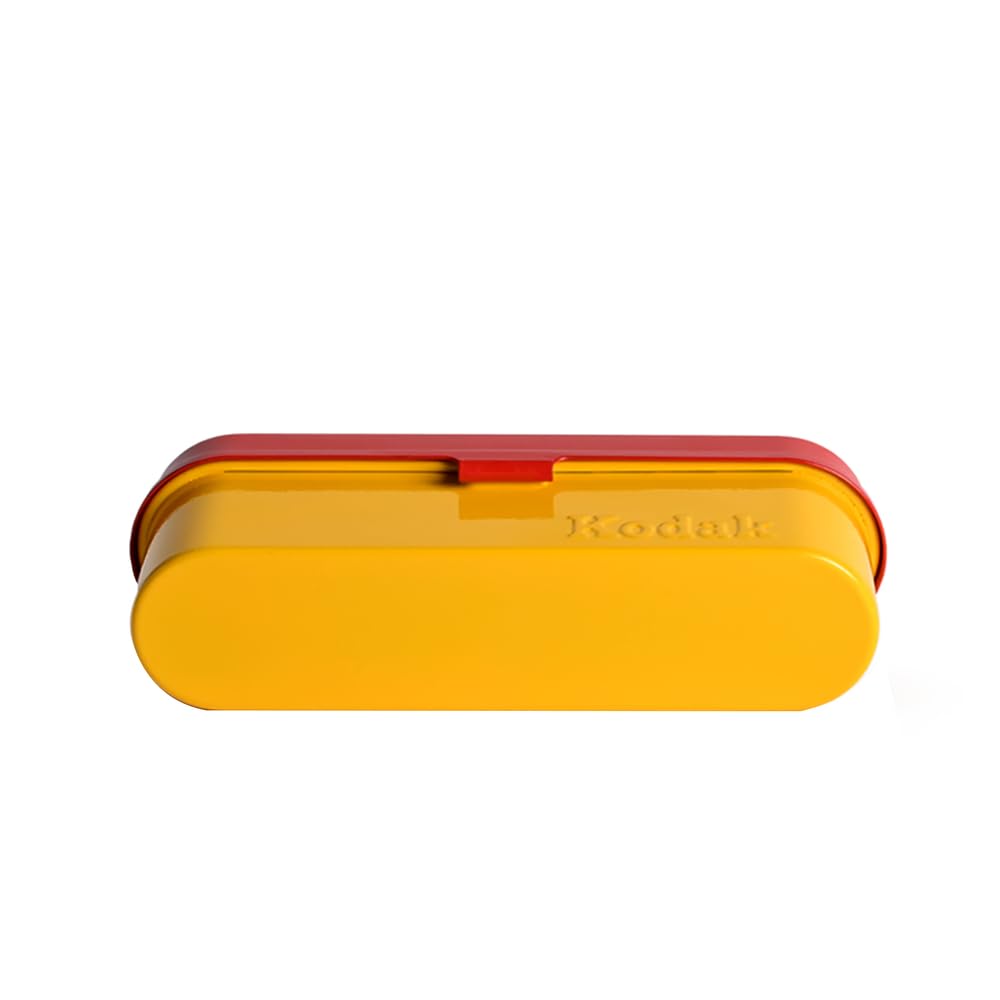 KODAK Film Case for 5 rolls of 35mm film retro steel case for organizing and protecting your film rolls not - - Compact, (Red) (Film included)
