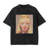 Funny Disgusting Doll Face Meme Hilarious Sarcastic Washed TShirt Novelty Cotton Tees O Neck Short Sleeve TShirt Unique Clothes
