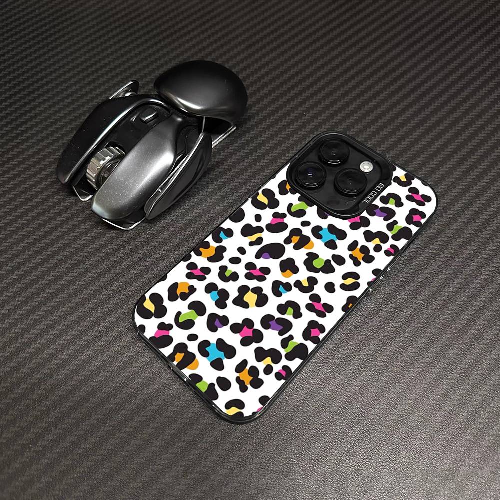 Classic Leopard Cheetah Phone Case For IPhone 17 16 15 14 13 12 11 Pro Max Plus Color Silver Cover
