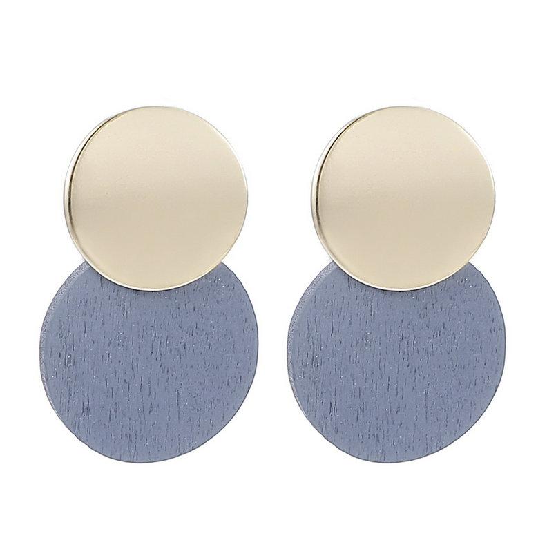 

LOVBEAFAS Statement Earrings 2026 Fashion Metal Wooden Earrings For Women Gold Copper Color Zircon Ethnic Vintage Drop Earrings