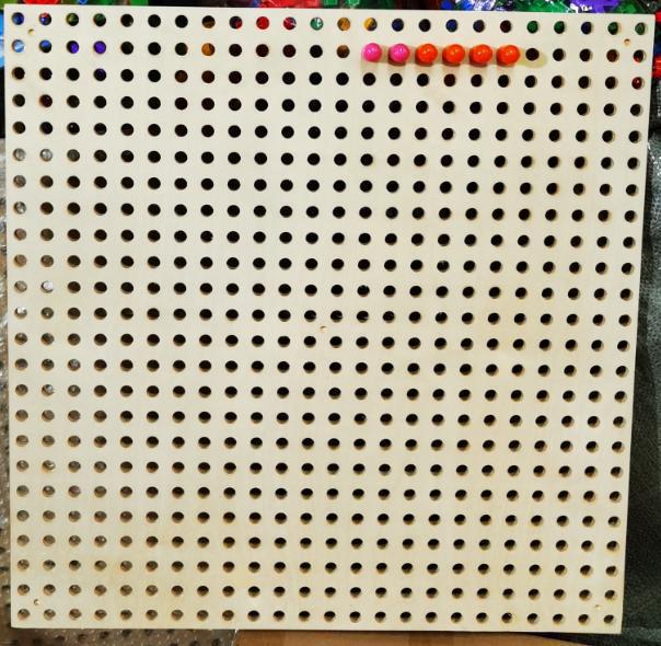 Peg Beads Wall Toy: Interactive Wooden Blocks & Wall Decoration Game for Kindergarten.