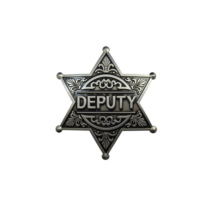 Sheriff Brooch Six-pointed Star Pin Security SHERIFF Honor Exquisite Badge