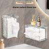 Glacier Patterned Bathroom Non Perforated Wall Mounted Washbasin Waterproof and Rust Proof Tissue Box