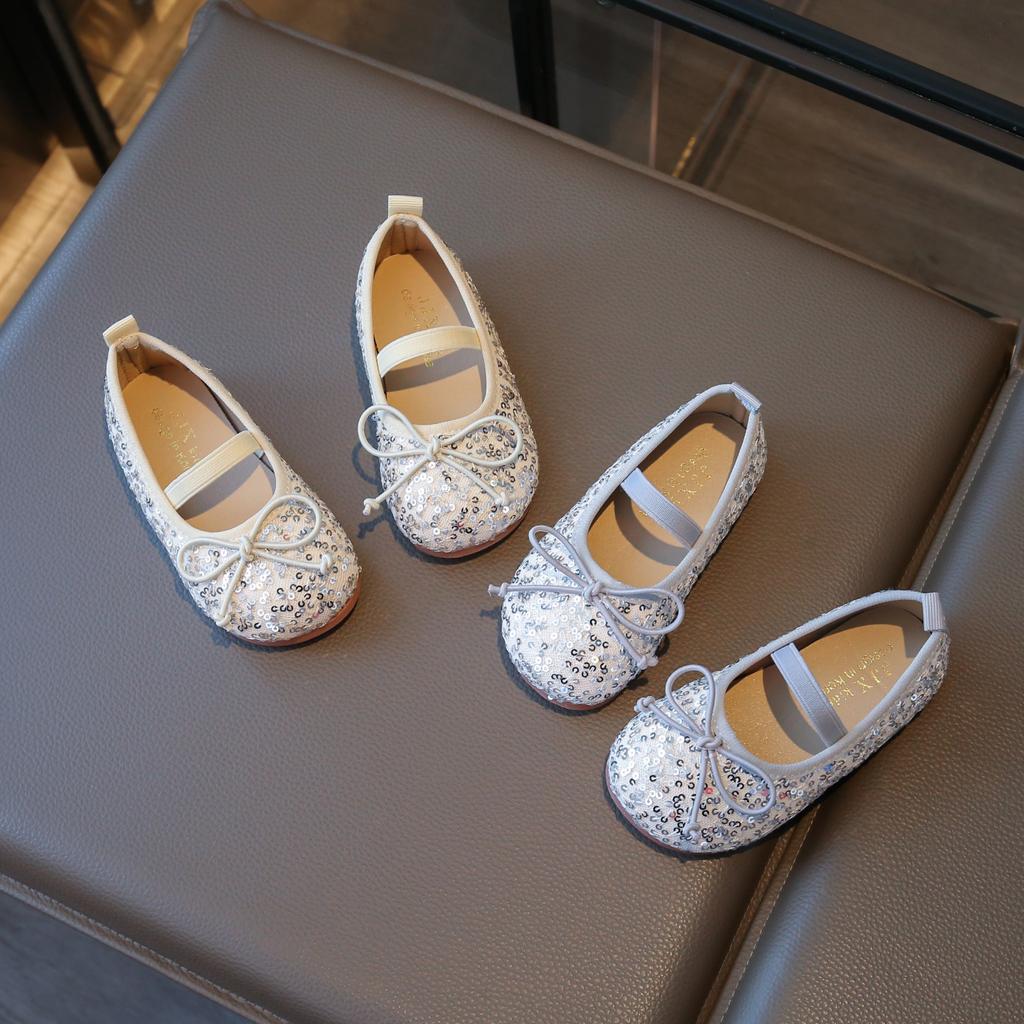 Baby Girls Summer Kids Princess Sandals Casual Lightweight Fashion Sequins Elegant Soft Party Bow Flat Children Walking Shoes