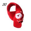 Cozy Puppy Winter Gear Christmas Knitted Pet Scarf with Reindeer & Stocking Decor, Adjustable Soft Reusable Decor Yarn Dog Cat Neck Collar,