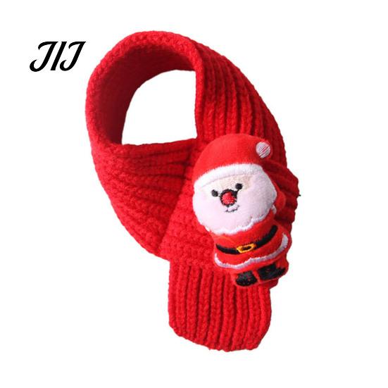 Cozy Puppy Winter Gear Christmas Knitted Pet Scarf with Reindeer & Stocking Decor, Adjustable Soft Reusable Decor Yarn Dog Cat Neck Collar,