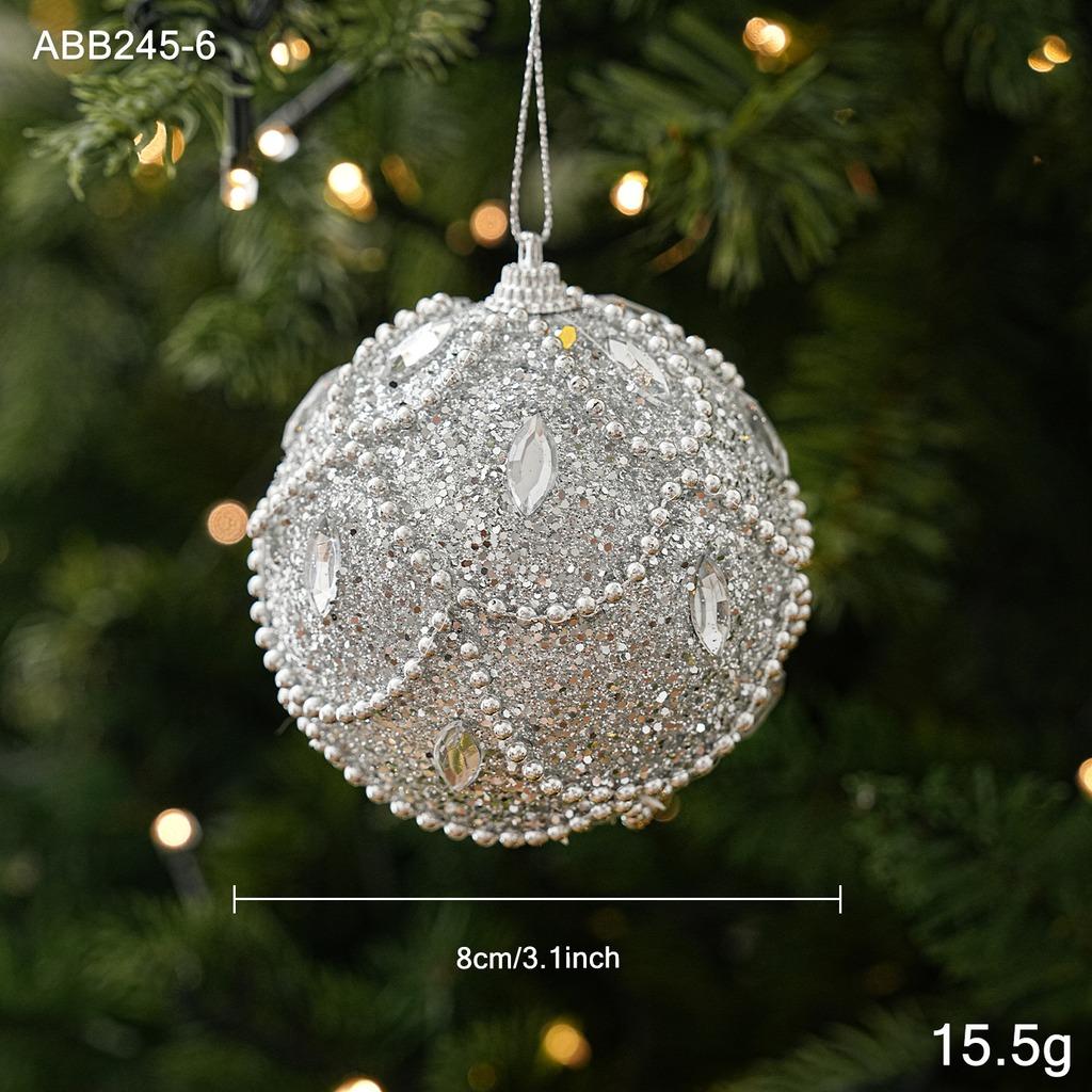 Sequin Christmas Ornament Rhinestone Rhinestone Christmas Ornament Pearl Christmas Ornament Lightweight For Window Display